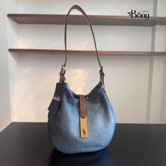 Túi Polo denim Hobo quai đeo chéo