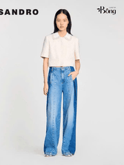 Quần jeans ống xuông màu cải