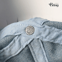 Mũ ball-cap Polo denim ogo ngựa trắng