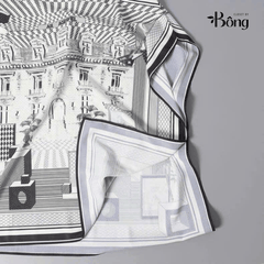 Áo lụa cover-up hoạ tiết Karl Largerfeld