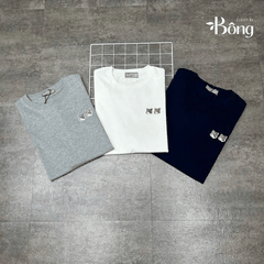 Tshirt Maison Kitsune logo 2 cáo 3 màu dáng over
