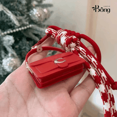 Charm COACH đỏ dư xịn fullbox