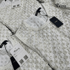 Áo gile lưới MAJE màu beirge