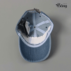 Mũ ball-cap Polo denim ogo ngựa trắng