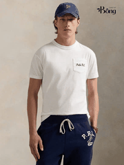 T shirt polo cổ tròn túi ngực logo lưng