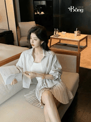 Chân váy Sandro bling hồng xếp ly (tách set)