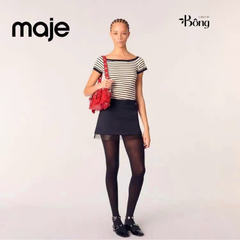 Chân váy Maje mini đen đáp ren