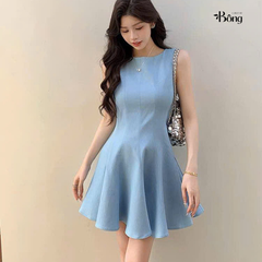Đầm Maje ngắn cotton dáng xòe