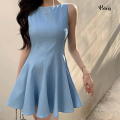 Đầm Maje ngắn cotton dáng xòe