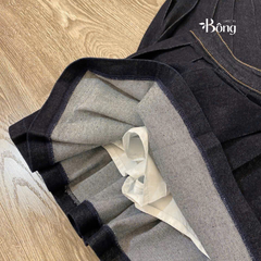 Chân váy xếp ly ngắn Zara denim