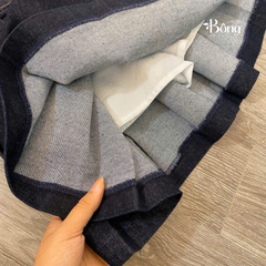 Chân váy xếp ly ngắn Zara denim