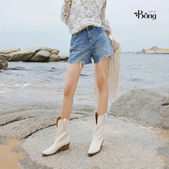 Short denim GUESS gấu tua rua
