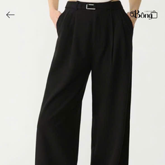 Quần suông Stradivarius lưng chun belt trước