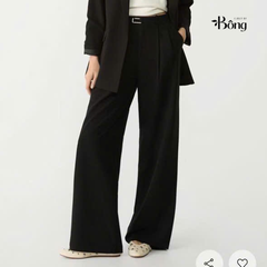 Quần suông Stradivarius lưng chun belt trước