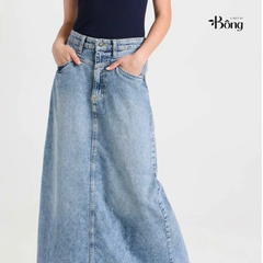 Chân váy denim midi Polo RL
