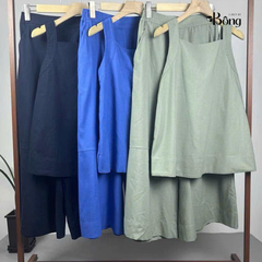Set COS áo buộc 2 dây + quần cullotes 3 màu