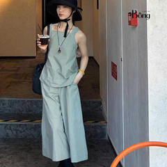 Set COS áo buộc 2 dây + quần cullotes 3 màu