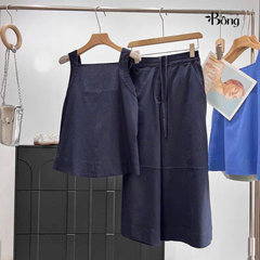 Set COS áo buộc 2 dây + quần cullotes 3 màu