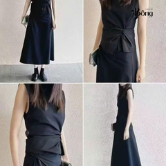 Váy MIDI chi tiết xoắn