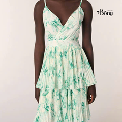 Đầm dài maxi xếp tầng in họa tiết
