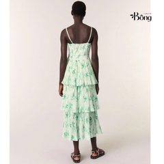 Đầm dài maxi xếp tầng in họa tiết