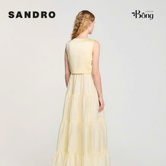 Đầm maxi vải linen