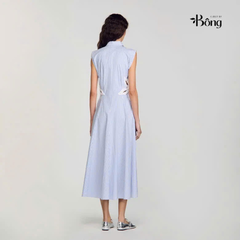 Đầm maxi thêu sọc