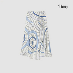 Chân váy maxi họa tiết xoắn ốc