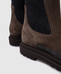 Brunello Cucinelli Boot Chelsea có xích Monil