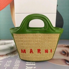 Túi cói Marni cải da