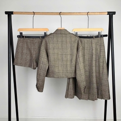 Áo khoác khaki Sel-Portrait cổ đức (tách set)