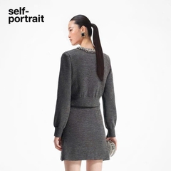 Áo CDG Sel-Portrait tàn cổ đá màu tàn (không tách set)