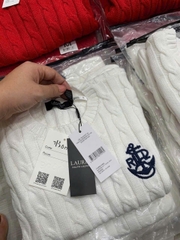 Áo len Polo RL ngắn tay cổ tròn vặn thừng 3 màu (tuồn auth full QR)