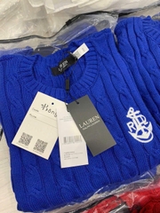 Áo len Polo RL ngắn tay cổ tròn vặn thừng 3 màu (tuồn auth full QR)