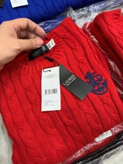 Áo len Polo RL ngắn tay cổ tròn vặn thừng 3 màu (tuồn auth full QR)
