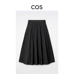 Chân váy midi COS đen dư xịn túi 2 bên
