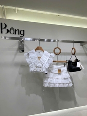 Áo Croptop nhún bèo Sandro