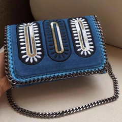 Túi Stellamccartny màu denim Sz22x16