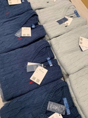 Áo gilett len Polo RL cổ V vặn thừng 2 màu