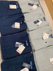 Áo gilett len Polo RL cổ V vặn thừng 2 màu