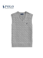 Áo gilett len Polo RL cổ V vặn thừng 2 màu