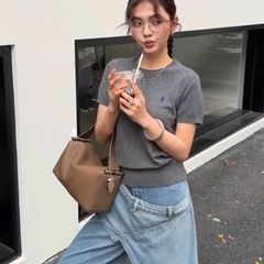 Áo len trơn Polo RL cổ tròn cộc tay 4 màu