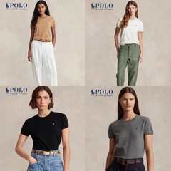 Áo len trơn Polo RL cổ tròn cộc tay 4 màu