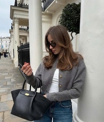 Túi TOTE DEMELLIER da sần 4 màu Sz47x21x14