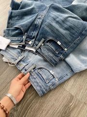 Quần denim CK dáng suông 2 màu