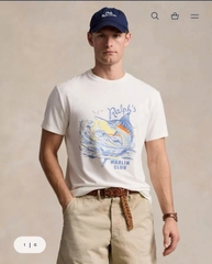 Tshirt Polo RL 100% cotton hoạ tiết