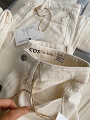 Quần denim COS suông màu kem