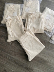 Quần denim COS suông màu kem