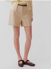 Quần short khaki CK màu beirge kèm belt co giãn 4 chiều