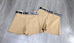 Quần short khaki CK màu beirge kèm belt co giãn 4 chiều